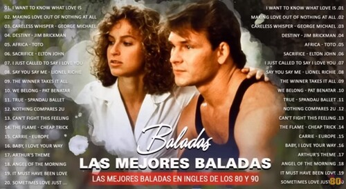 Baladas Romantica en Ingles de los 80 y 90 